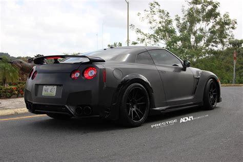 Noble and Stylish Matte Black Nissan GT-R on ADV1 Wheels — CARiD.com Gallery