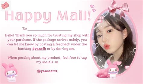 Happy Mail, Kpop Diy, Love Mail, Pink Life, Business Thank You Cards, Thank You Card Template ...