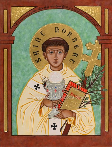 Saint Norbert ready to frame Print Catholic Art 8x10 11x14 | Etsy