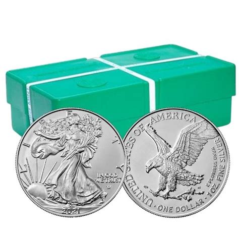 2021 1 oz American Silver Eagle Monster Box (500 Coins, BU, Type 2 ...