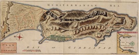 Map of Gibraltar Gibraltar Map Vintage Map of Gibraltar | Etsy | Map of ...