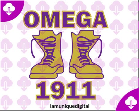 Omega Psi Phi Boots Digital Download, Gold Boots Cut File, Que Dog SVG ...