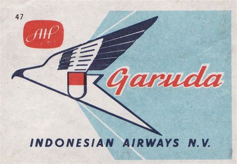 Garuda / Indonesian Airways / HAL Matchbox Series | Airline logo, Vintage airline posters, Matchbox