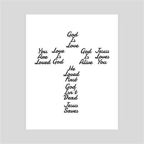 Jesus Loves You Cross , an art print by Christal MelanieLawson - INPRNT