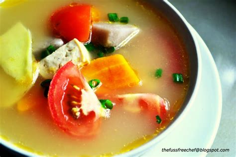 the FUSS FREE chef: Easy Soup Series : Post #1 - Fish Head Soup with Yam