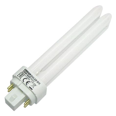 Osram 017617 - Dulux D/E 18W/840 Double Tube 4 Pin Base Compact Fluorescent Light Bulb ...