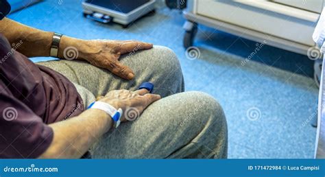 Elderly Patient or Person Waiting in Hospital To Get Care Stock Photo ...