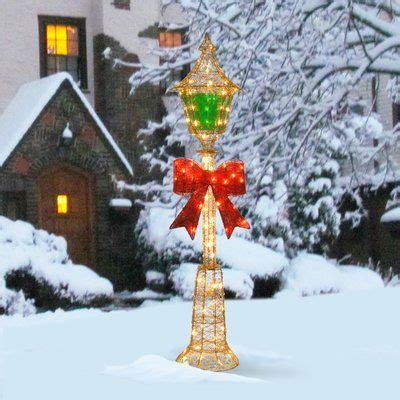 Three Posts™ Decorative Christmas Lamp Post Lighted Display | Wayfair | Christmas lamp post ...
