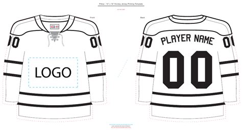 Free Printable Hockey Jersey Template - Printable Templates