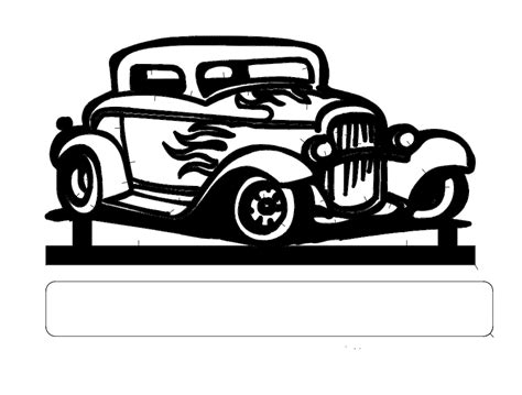 Old Car Template Free DXF Vectors File | Vectors File