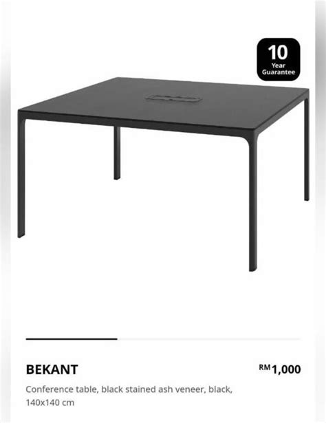 Ikea bekant office desk, Furniture & Home Living, Furniture, Tables & Sets on Carousell