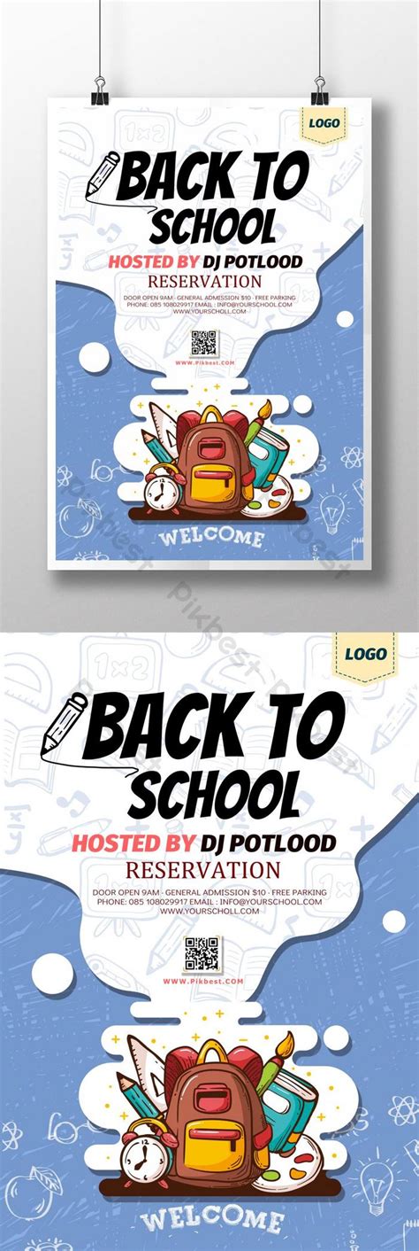 Welcome Back To School Simple Poster | PSD Free Download - Pikbest