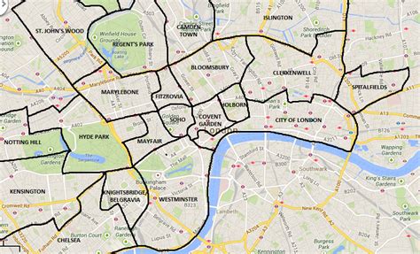 Map Of London England Neighborhoods Map London Neighbourhoods | London ...