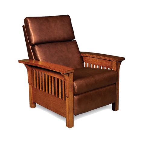 Amish Mission Leather Recliner Quarter Sawn Oak | Oak For Less®