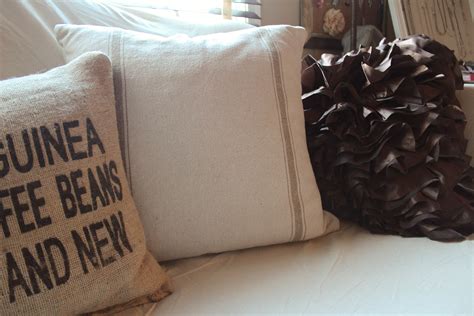 House of FabForLess: Grain sack pillows