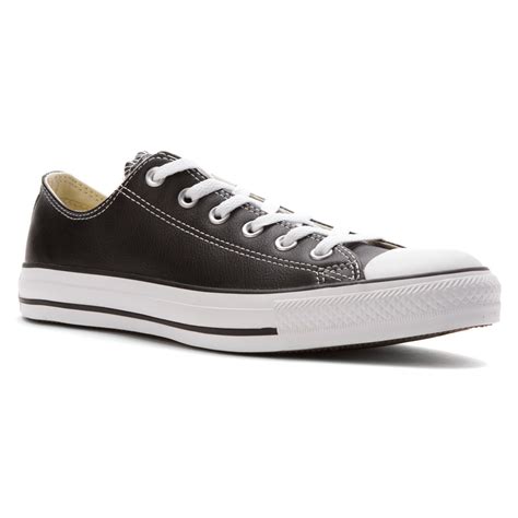 Converse Chuck Taylor Leather Low Top Sneaker in Black for Men | Lyst