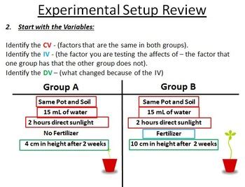 Identifying Experimental Groups and Variables Review by Fontenot Science