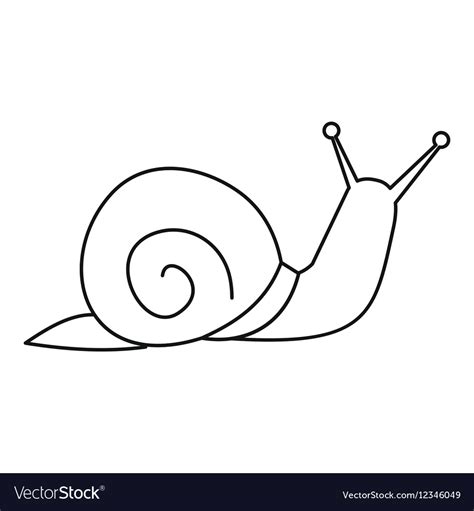 Snail Drawing Outline