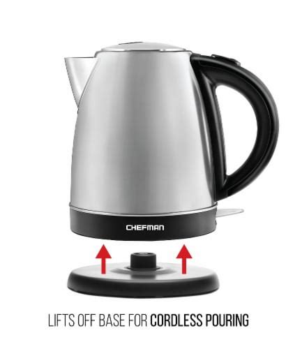 Chefman Stainless Steel Electric Kettle, 1.7 L - Smith’s Food and Drug