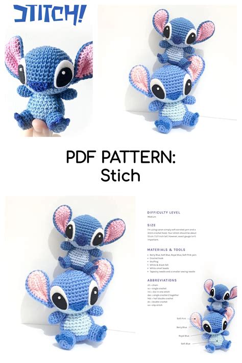 MUSTER: Stitch - Stitch.Live Amigurumi Spielzeug Tier Strickmodelle ...