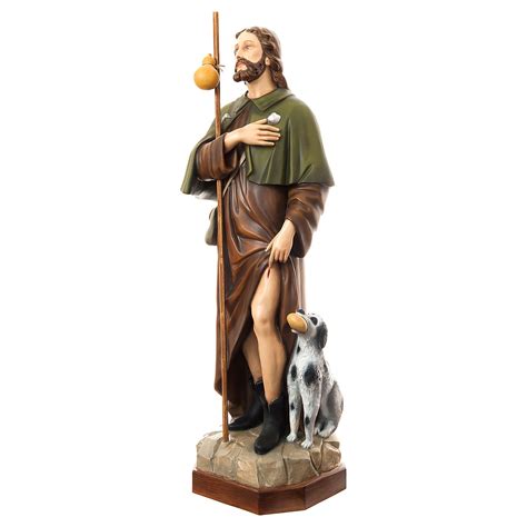 Saint Roch with Dog Statue, 160 cm in painted fiberglass FOR | online ...