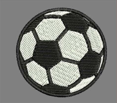 Easy soccer ball embroidery design pattern. Sews fast, soccer mom crafts, sports symbol football ...