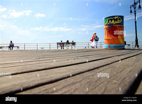 Coney Island Boardwalk Stock Photo - Alamy