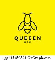 18 Minimalist Queen Bee Logo Design Clip Art | Royalty Free - GoGraph