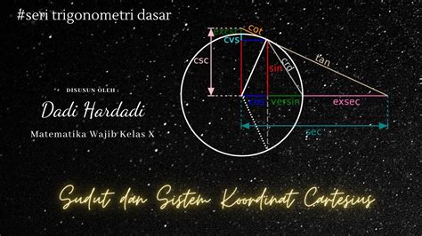 2. TRIGONOMETRI - SUDUT DAN SISTEM KOORDINAT CARTESIUS (KUADRAN) # ...