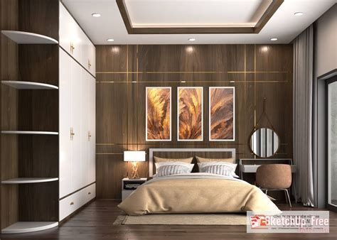 1721 Interior Bedroom Sketchup Model Free Download Modern Living Room ...