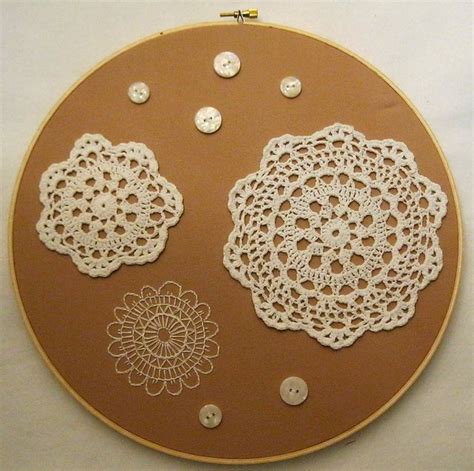 doily hoop by Troublet42, via Flickr | Crafts, Fabric baskets, Embroidery