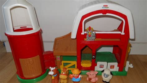 Fisher-Price Little People Animal Sounds Farm, barn toy review - YouTube