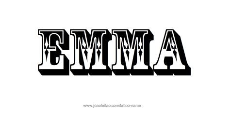 Emma Name Tattoo Designs