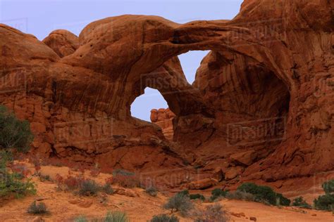 The Double Arch in Arches National Park, Utah - Stock Photo - Dissolve