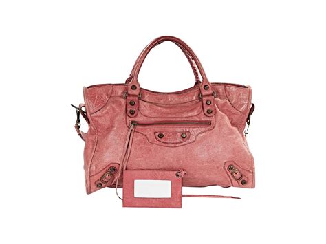 Pink Balenciaga Classic City Leather Bag | Balenciaga classic city, Pink leather handbags, Pink ...