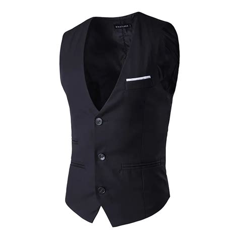 2016 New Brand Men Vest Leisure Slim Fit Dress Vests For Men Sleeveless ...