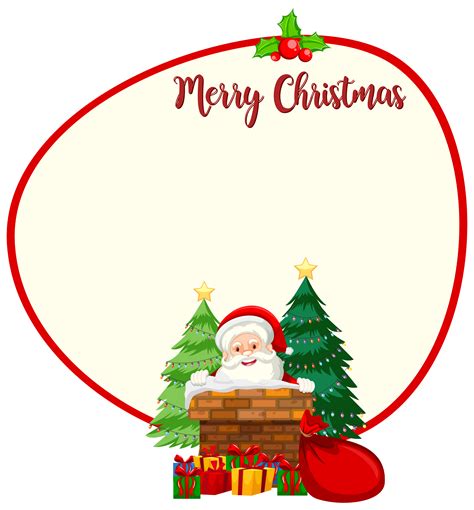 Santa christmas card template 302818 Vector Art at Vecteezy