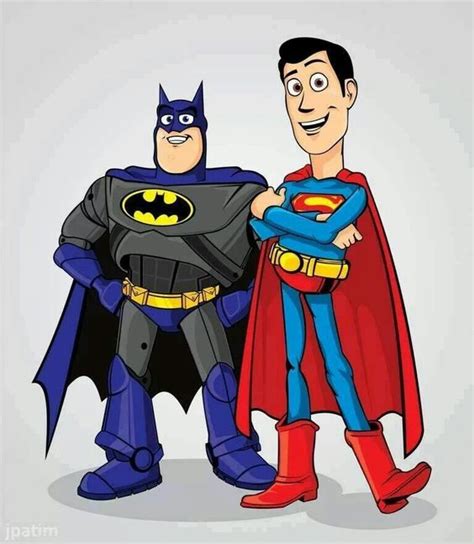 Woody & Buzz As Superman & Batman - disney crossover Fan Art (39952266 ...