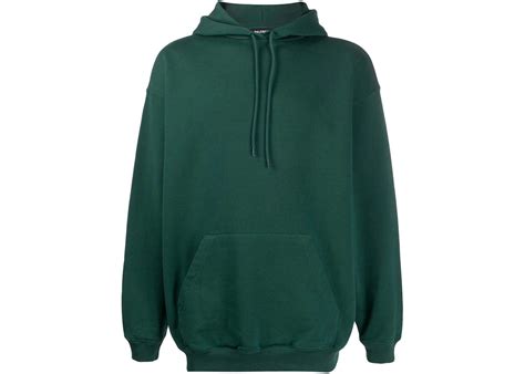 Balenciaga Logo Print Hoodie Green/White Men's - US