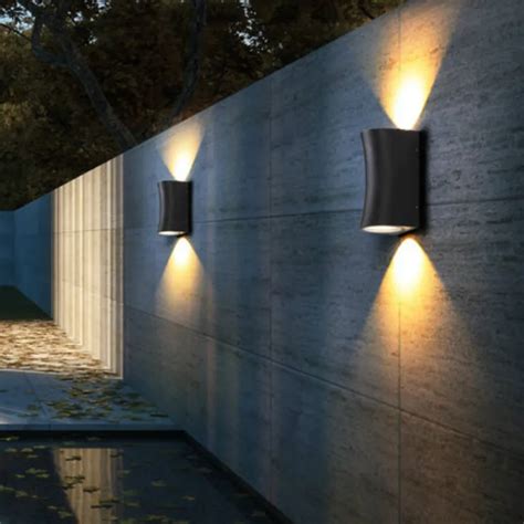 up down light wall scone light led outdoor modern design porch stair ...