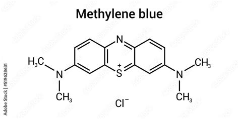 chemical structure of methylene blue Stock Vector | Adobe Stock