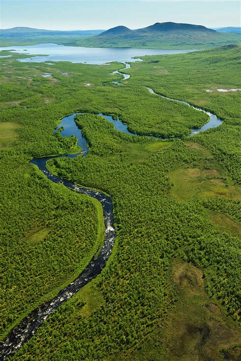 Aerial View Of River Photograph by Johner Images - Fine Art America