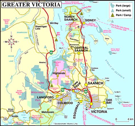 Map of Greater Victoria – Vancouver Island News, Events, Travel, Accommodation, Adventure, Vacations