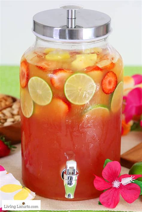 Tropical rum punch is a delicious summer cocktail recipe for a luau ...