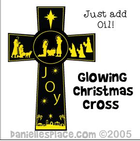 Glowing Christmas Cross Craft | Printable Craft Patterns