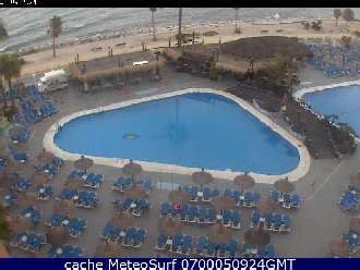 Webcam Benalmadena Sunset Beach Club Malaga Andalusia beaches. Live ...