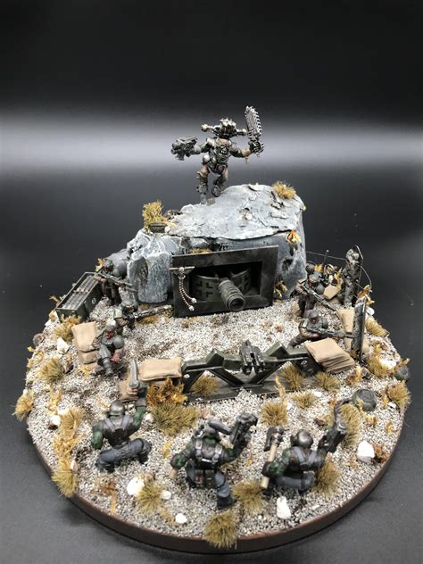 Artillerie, Artillery, Astra Militarum, Death Korps of Krieg, Diorama, Imperial Guard, Orks ...