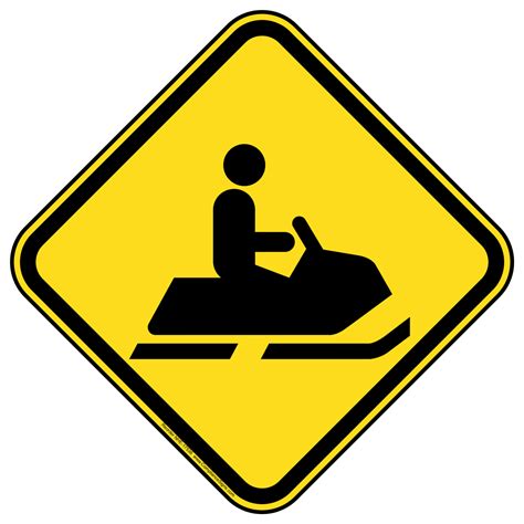 Snowmobile Symbol Sign NHE-17536 Recreation