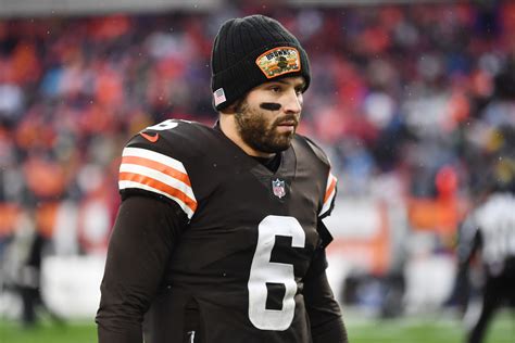 Baker Mayfield's wife calls out Cleveland Browns after QB skips media session