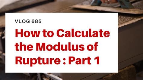 How to Calculate Concrete's Modulus of Rupture: Middle 1/3 of the Beam - Vlog 685 - YouTube